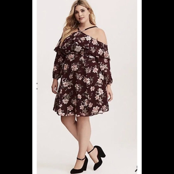 cold shoulder dress size 18